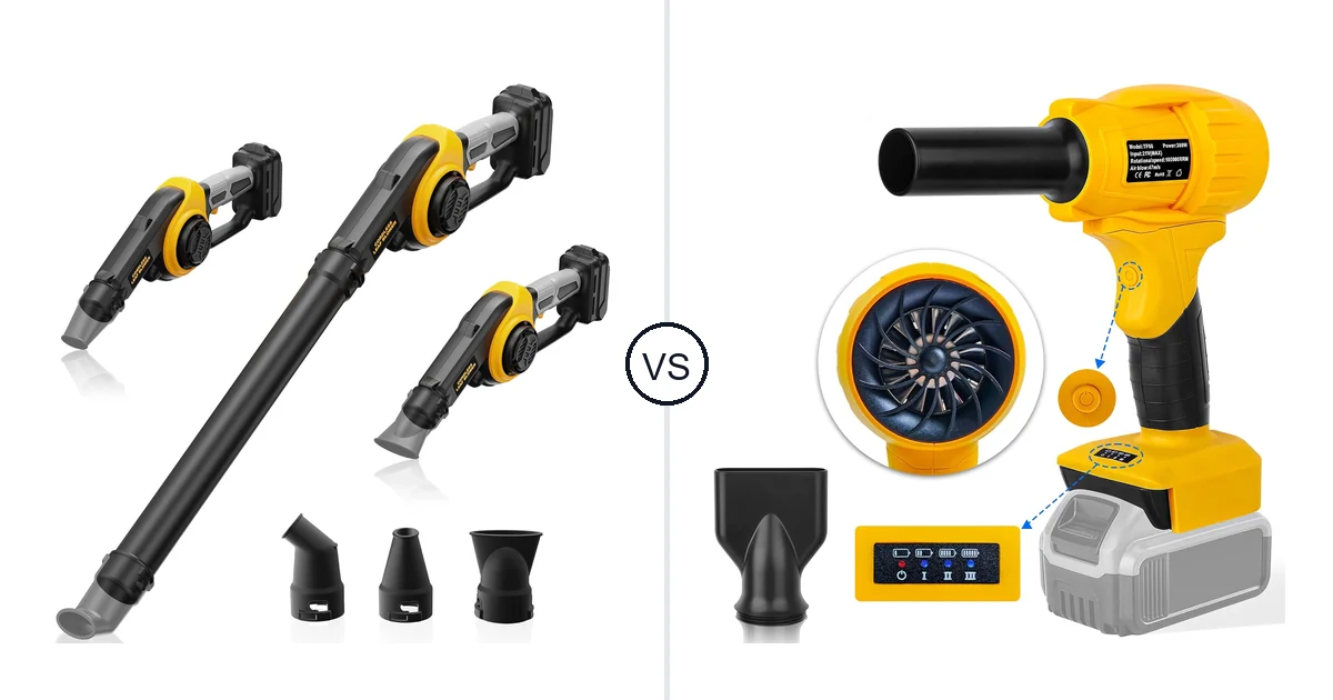 Comparison of HEINPRO Cordless Leaf Blower Compatible and Fargarloo TF08