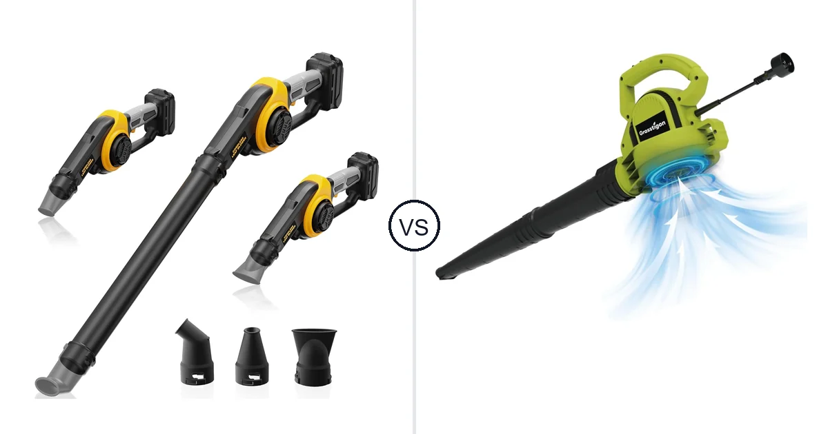 Comparison of HEINPRO Cordless Leaf Blower Compatible and GRASSTIGON Grasstigon Leaf Blower