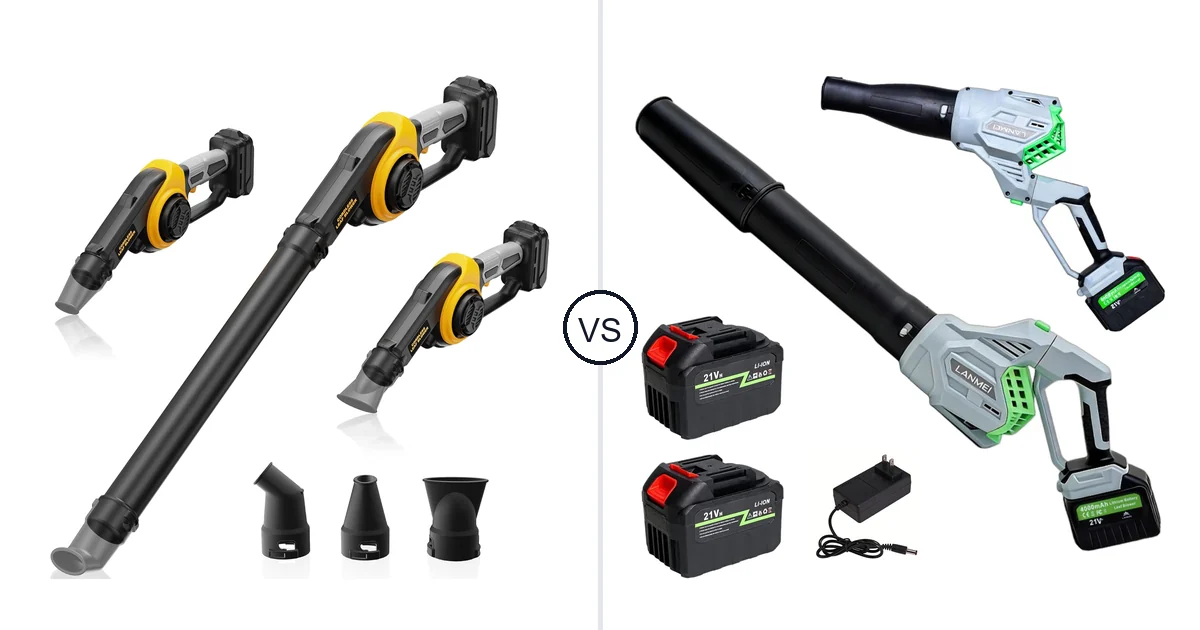 Comparison of HEINPRO Cordless Leaf Blower Compatible and LANMEI 146MPH