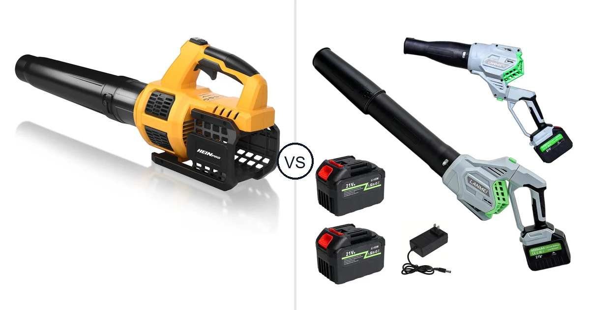 Comparison of HEINPRO Cordless Leaf Blower Compatible and LANMEI 146MPH