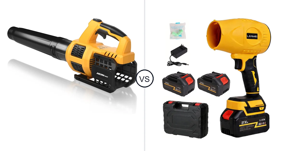 Comparison of HEINPRO Cordless Leaf Blower Compatible and LANMEI 21V
