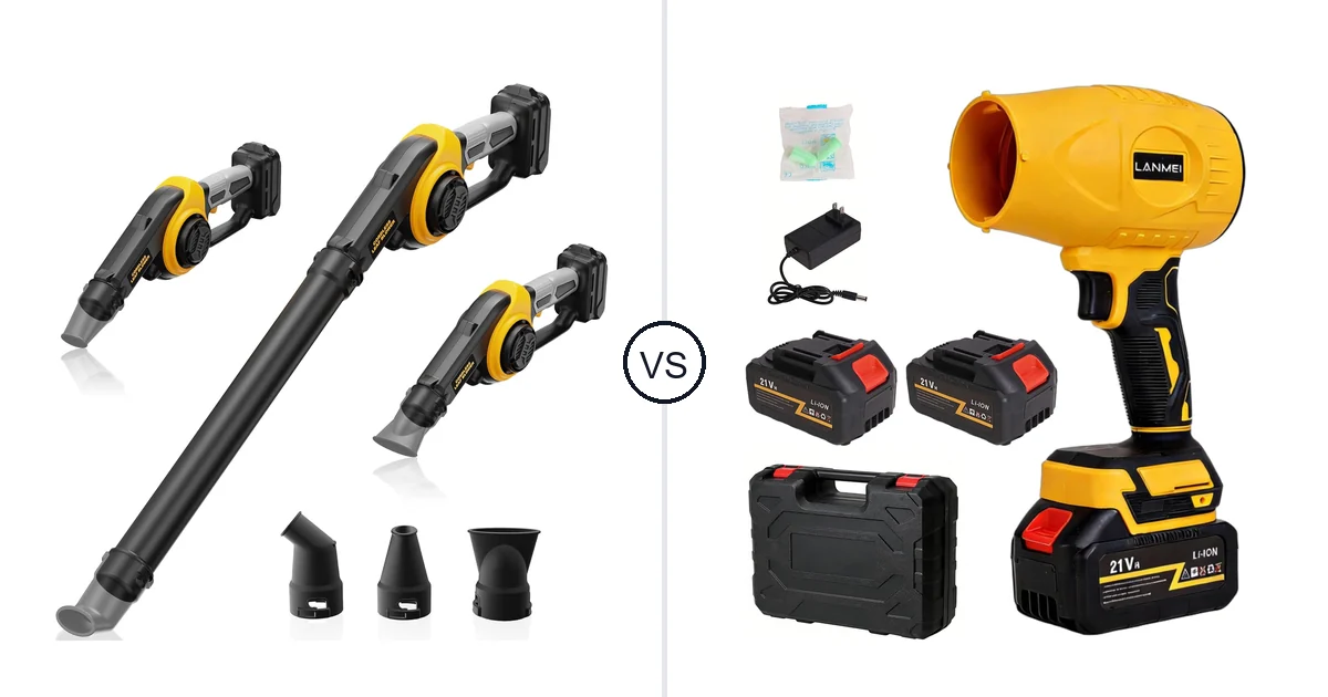 Comparison of HEINPRO Cordless Leaf Blower Compatible and LANMEI 21V