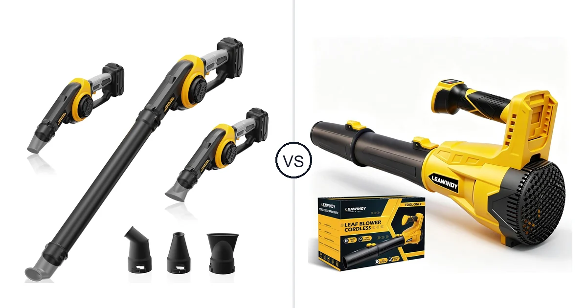 Comparison of HEINPRO Cordless Leaf Blower Compatible and LEAWINDY LEAWINDY005