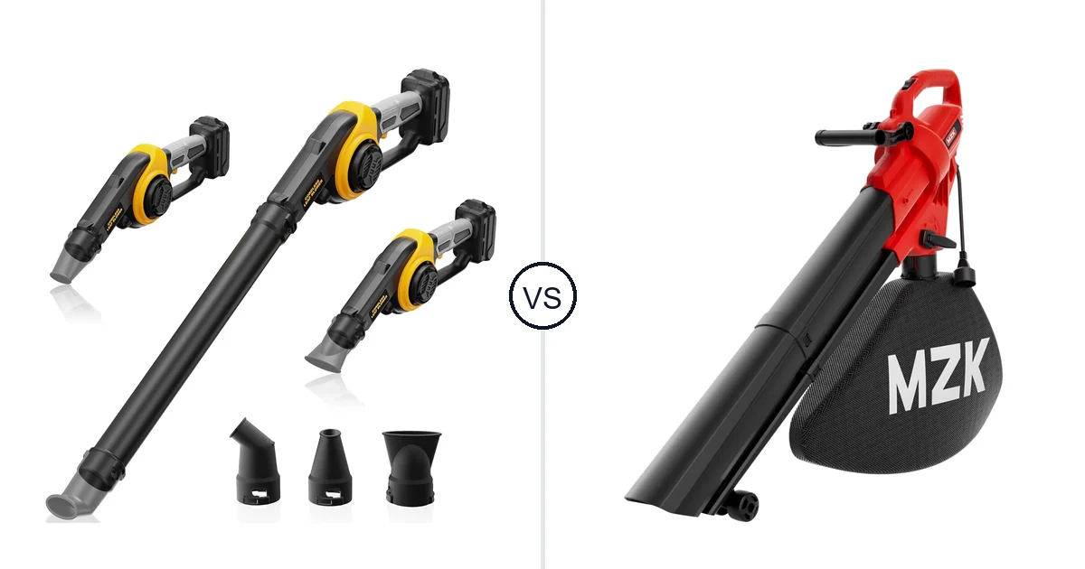 Comparison of HEINPRO Cordless Leaf Blower Compatible and MZK 1712