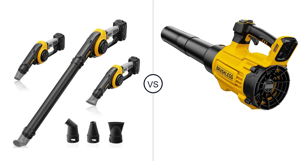 Comparison of HEINPRO Cordless Leaf Blower Compatible and Nelhalt CFM/125