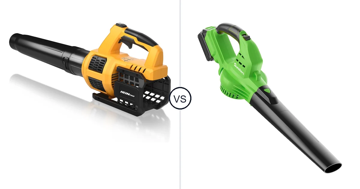 Comparison of HEINPRO Cordless Leaf Blower Compatible and sunchers lbto
