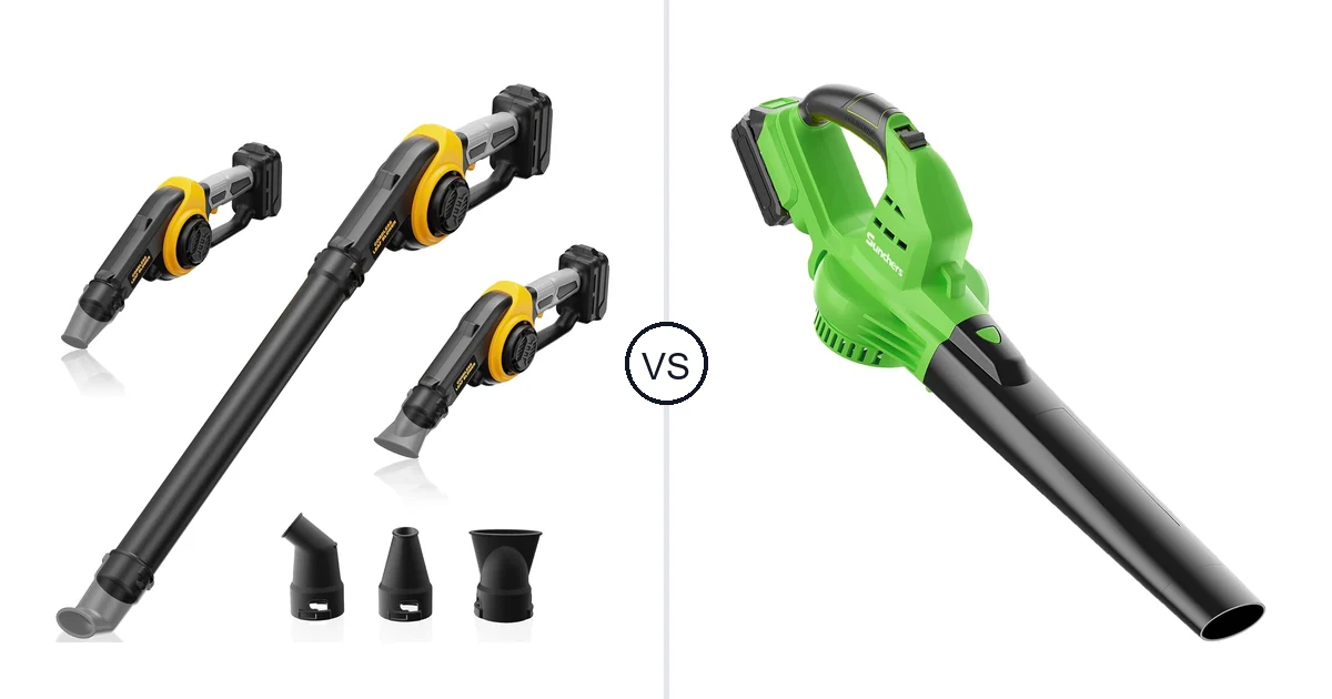 Comparison of HEINPRO Cordless Leaf Blower Compatible and sunchers lbto