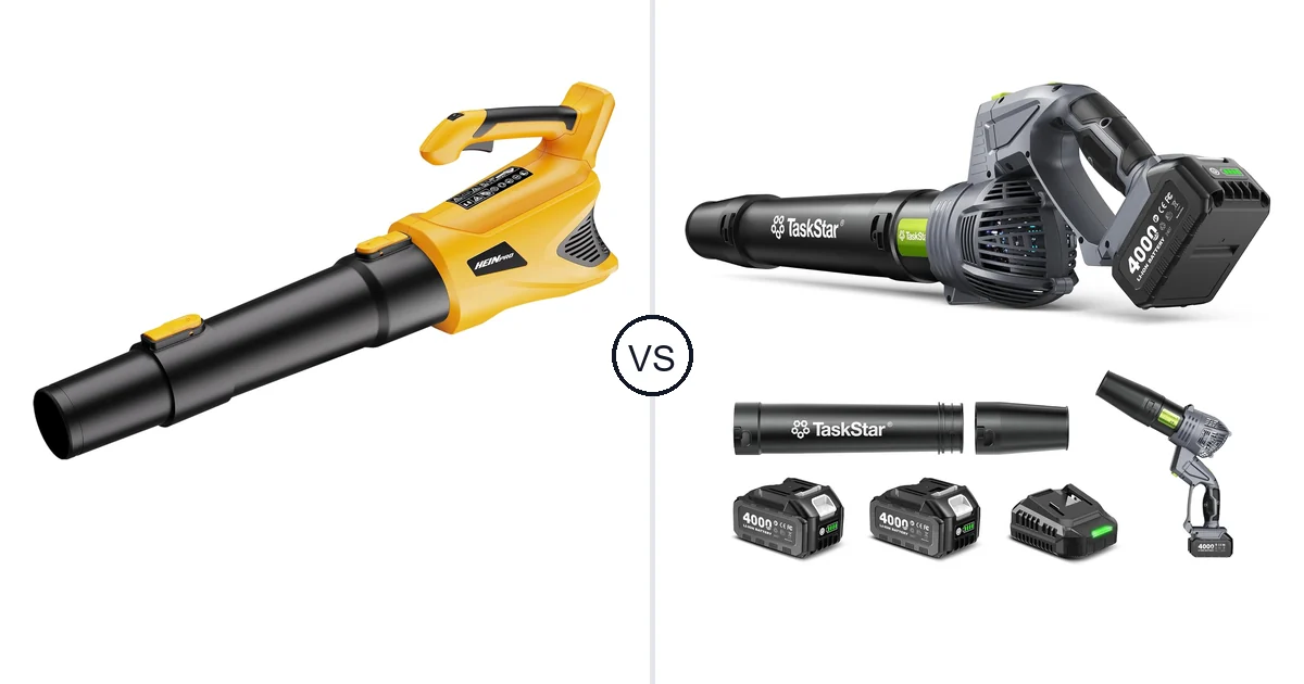 HEINPRO Cordless Leaf Blower vs TaskStar Cordless Rotary: Best Leaf