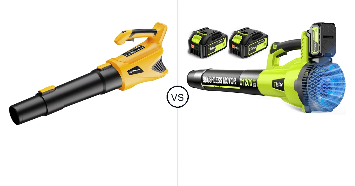 HEINPRO Cordless Leaf Blower vs Tietoc 1200W: Which Should You Buy?