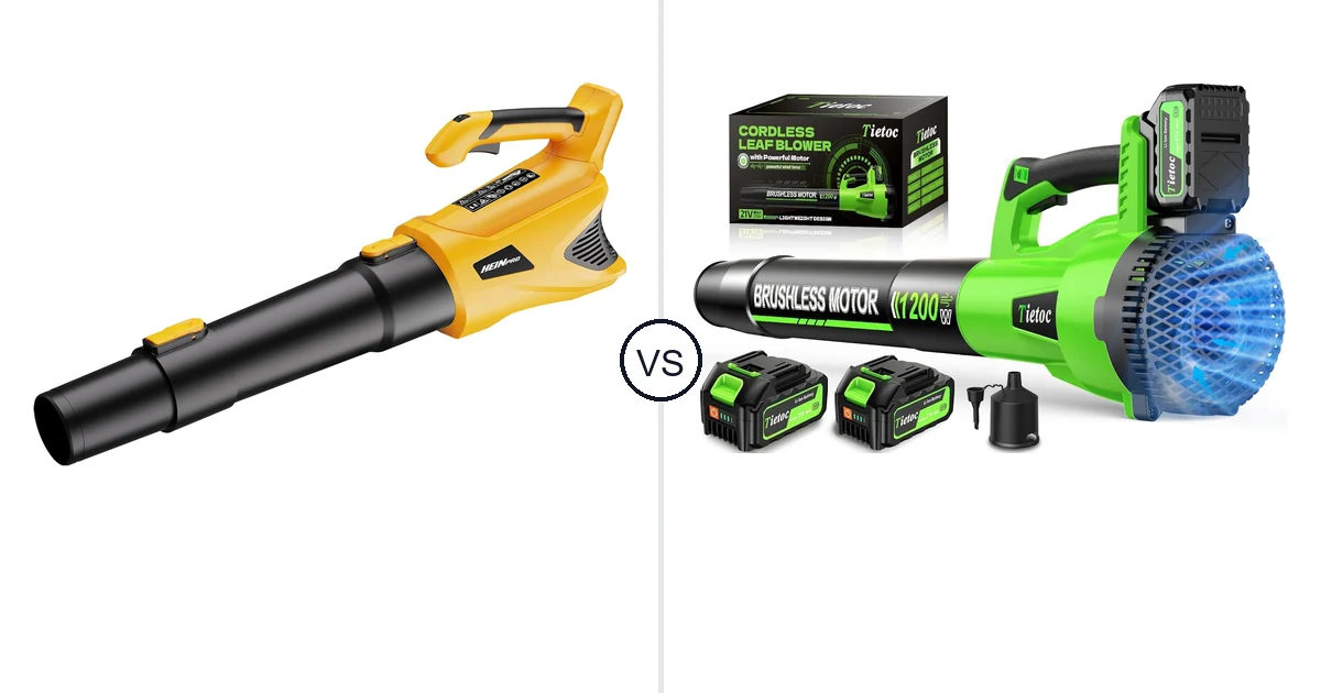 HEINPRO Cordless Leaf Blower vs Tietoc LB-168: Best Leaf Blower for