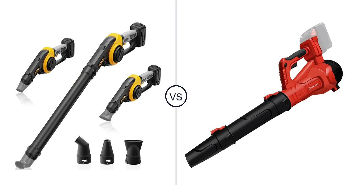 Comparison of HEINPRO Cordless Leaf Blower Compatible and Tovexis Cordless Leaf Blower
