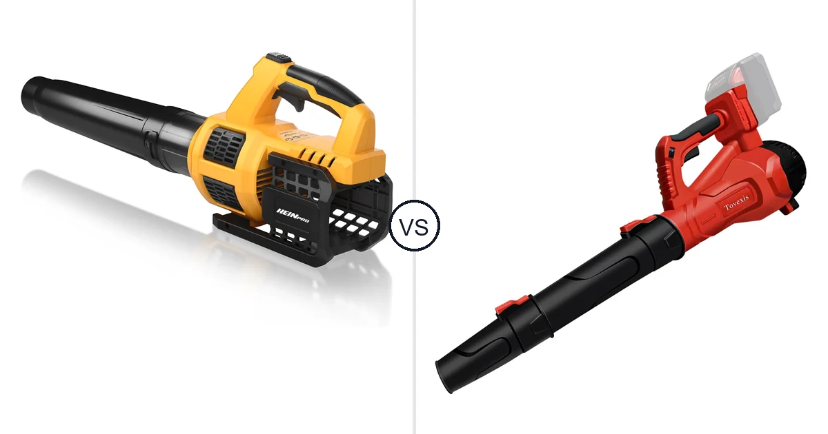 Comparison of HEINPRO Cordless Leaf Blower Compatible and Tovexis Cordless Leaf Blower