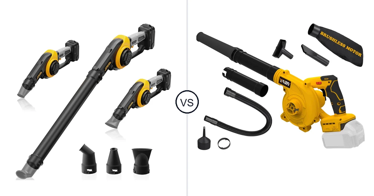 Comparison of HEINPRO Cordless Leaf Blower Compatible and YAWV Leaf Blower