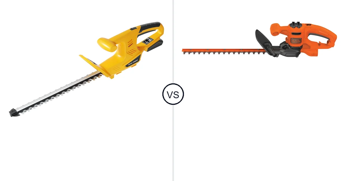 Comparison of Houselife Cordless Hedge Trimmer Compatible and BLACK+DECKER BEHT150