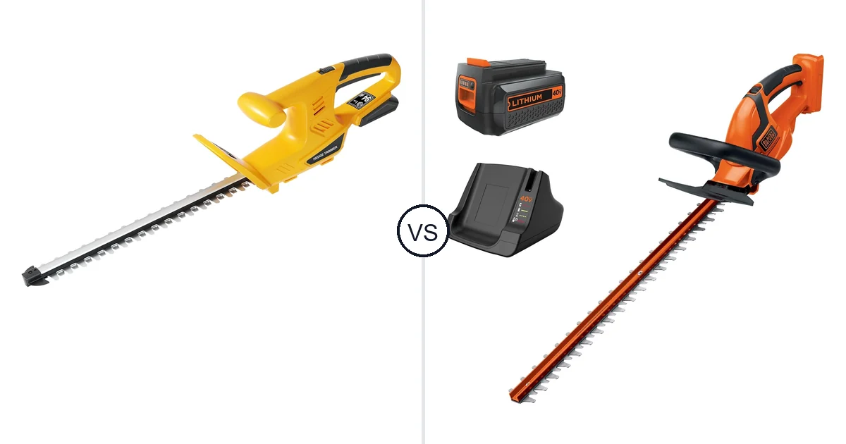 Comparison of Houselife Cordless Hedge Trimmer Compatible and BLACK+DECKER LHT2436