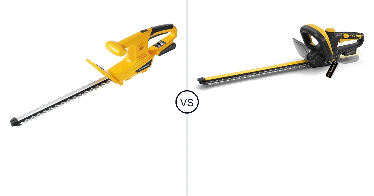 Comparison of Houselife Cordless Hedge Trimmer Compatible and IEBUDA 22-Inch