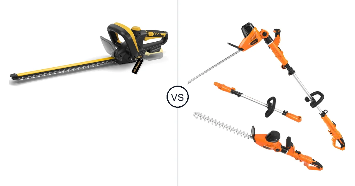IEBUDA 22-Inch vs GARCARE 2 in 1 Electric Pole: Best Hedge Trimmer