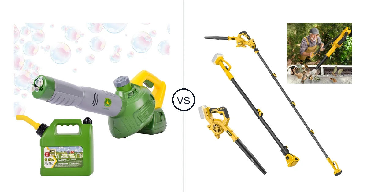 Comparison of John Deere Bubble Leaf Blower Toy for and ADOTOCAM GZCYJ