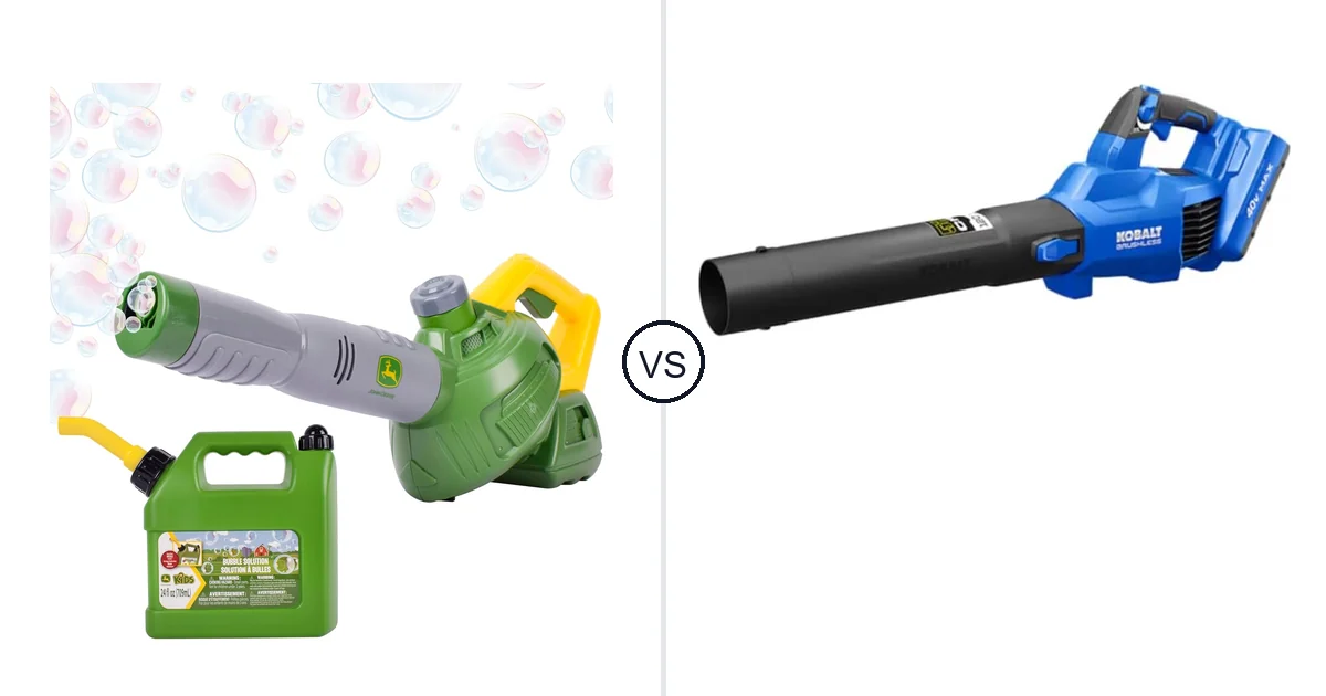 Comparison of John Deere Bubble Leaf Blower Toy for and SPPRANDOM Handheld