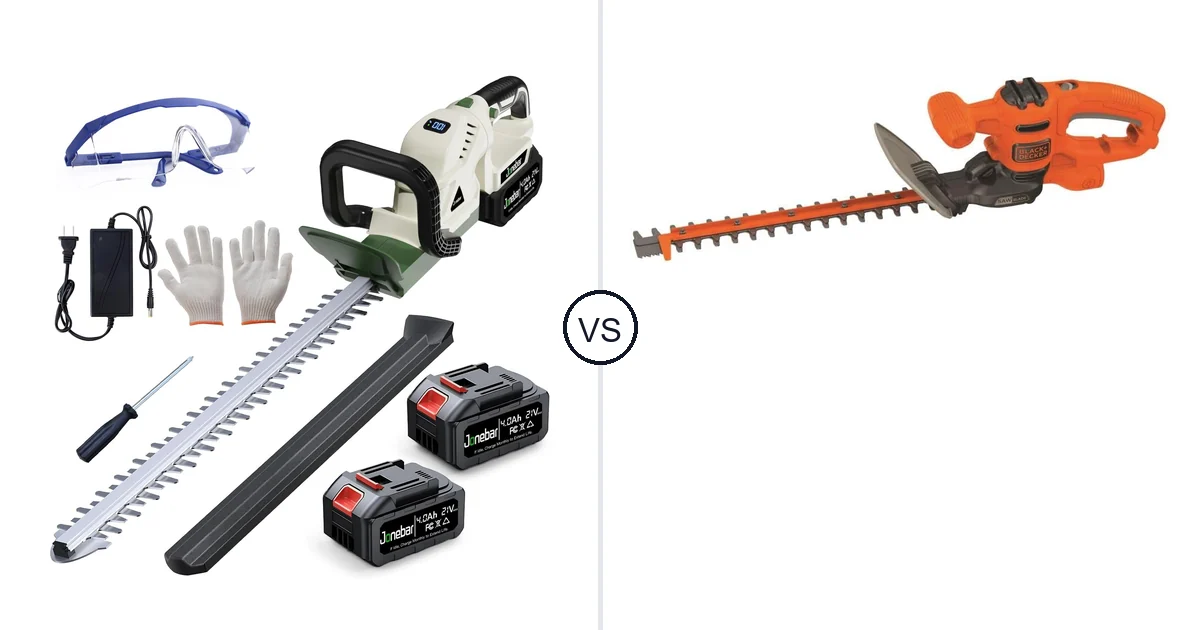 Jonebar 20” Cordless Hedge vs BLACK+DECKER BEHTS125: Best Hedge