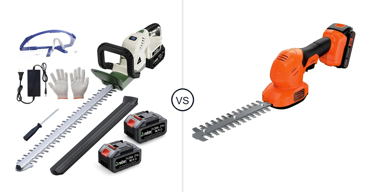 Jonebar 20” Cordless Hedge vs BLACK+DECKER BCSS820C1: Key Differences