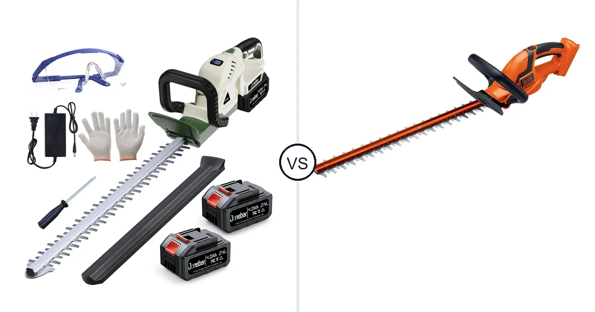 Jonebar 20” Cordless Hedge vs BLACK+DECKER LHT2436B: Hedge Trimmer