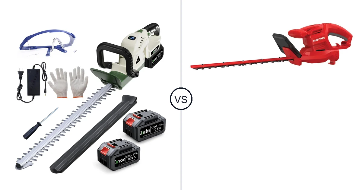 Jonebar 20” Cordless Hedge vs CRAFTSMAN CMEHT150: Hedge Trimmer