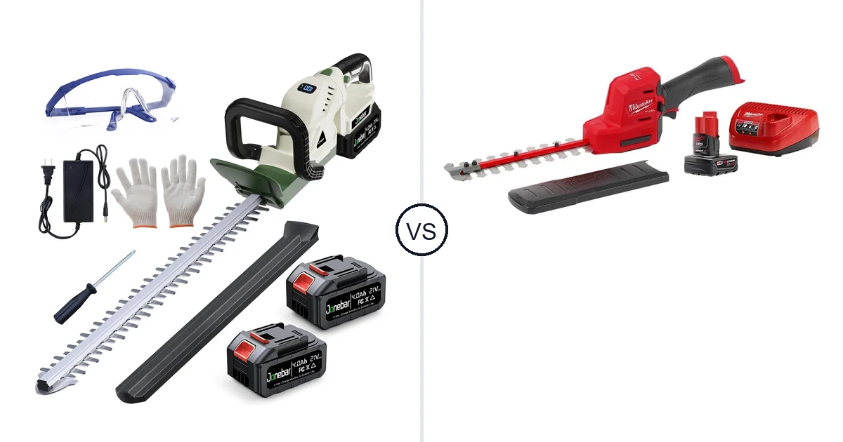 Jonebar 20” Cordless Hedge vs Milwaukee 8 Hedge Trimmer: Best Hedge