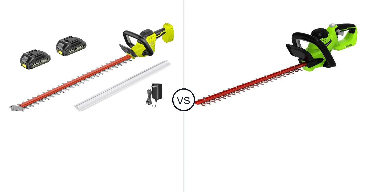 KOMASTY 22 Inch Hedge vs Greenworks 40V: Hedge Trimmer Comparison