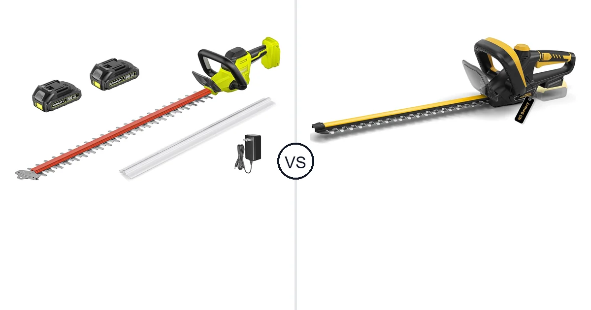 Comparison of KOMASTY 22 Inch Hedge Trimmer Cordless and IEBUDA 22-Inch