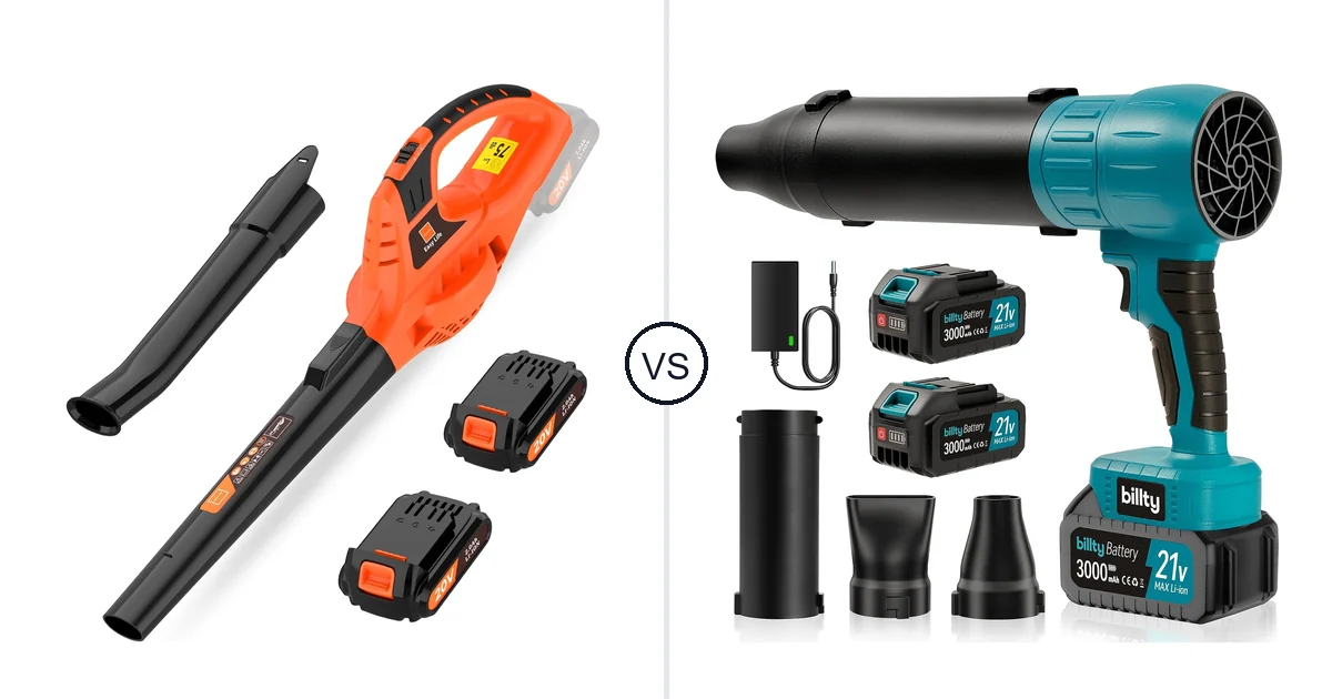 Comparison of Leisch Life Cordless Leaf Blower and billty Cordless Leaf Blower