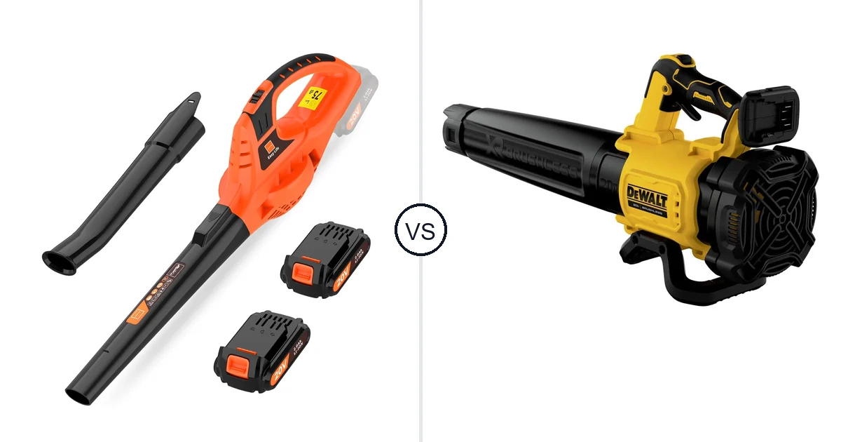 Comparison of Leisch Life Cordless Leaf Blower and DEWALT DCBL722B