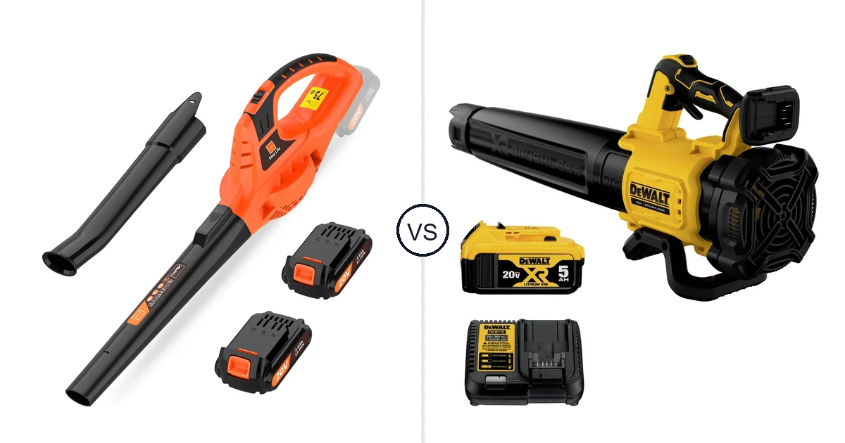 Comparison of Leisch Life Cordless Leaf Blower and DEWALT DCBL722P1