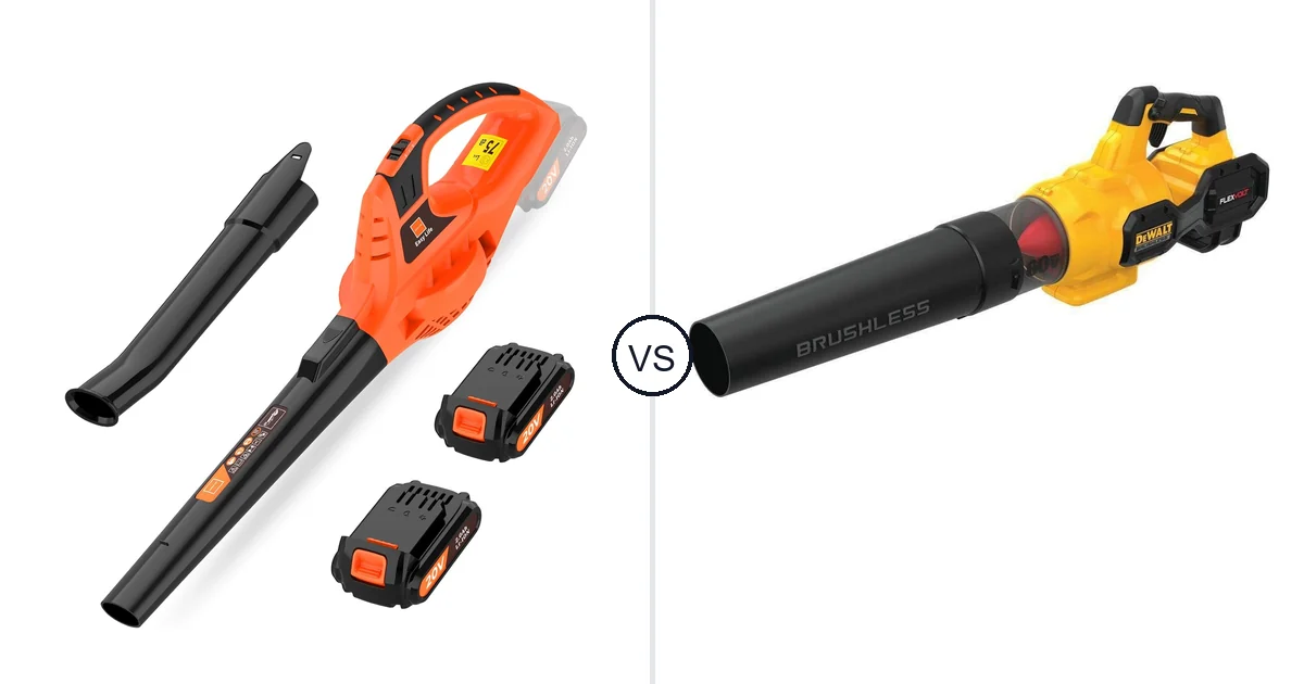 Comparison of Leisch Life Cordless Leaf Blower and DEWALT Handheld