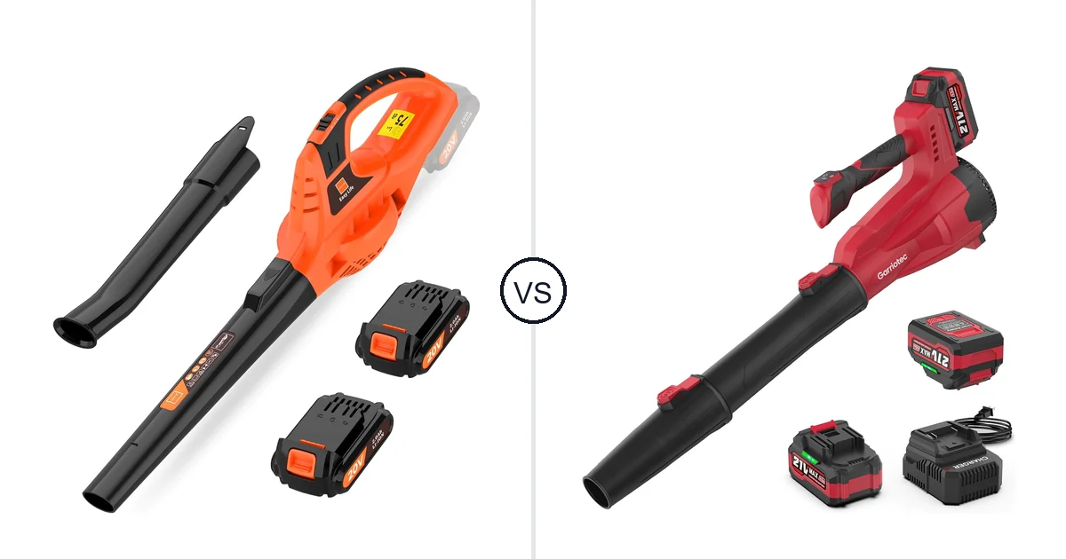 Comparison of Leisch Life Cordless Leaf Blower and Garriotec Leaf Blower Cordless