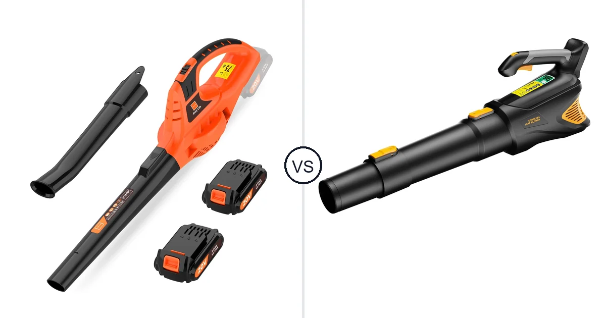 Comparison of Leisch Life Cordless Leaf Blower and HEINPRO Cordless Leaf Blower 500CFM Compatible