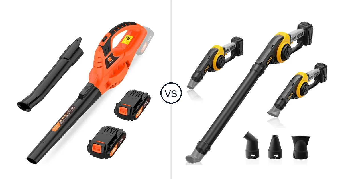 Comparison of Leisch Life Cordless Leaf Blower and HEINPRO Cordless Leaf Blower Compatible