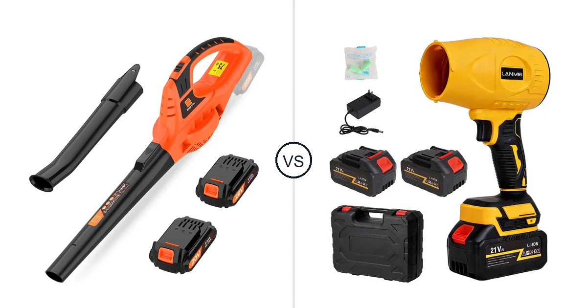 Comparison of Leisch Life Cordless Leaf Blower and LANMEI 21V