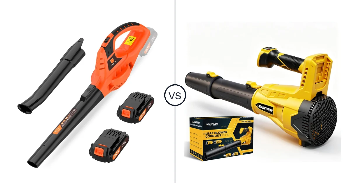 Comparison of Leisch Life Cordless Leaf Blower and LEAWINDY LEAWINDY005