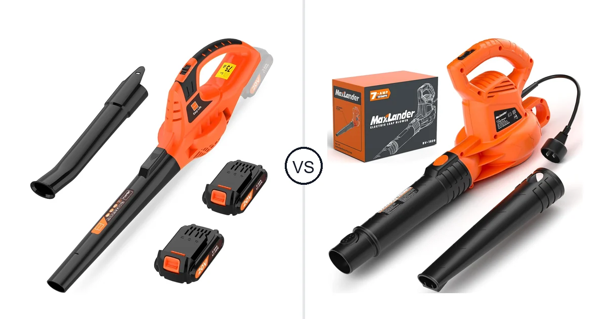 Comparison of Leisch Life Cordless Leaf Blower and MAXLANDER ML-ACLB01
