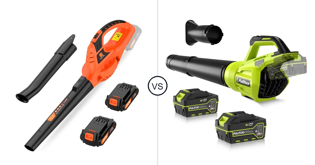 Comparison of Leisch Life Cordless Leaf Blower and PULITUO Leaf Blower Cordless
