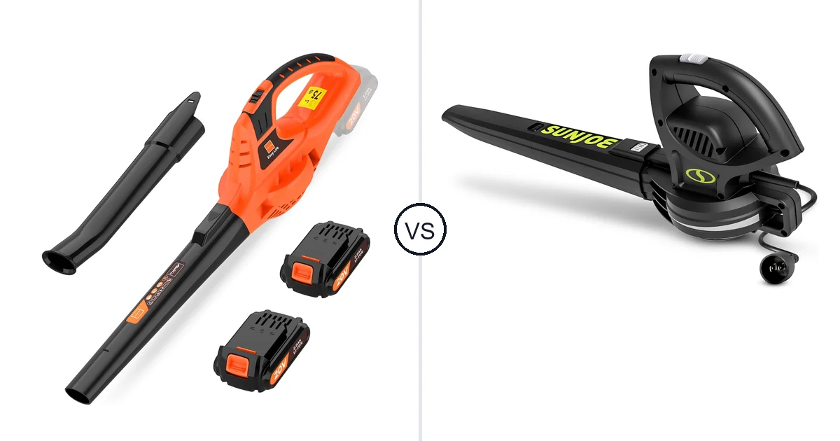Comparison of Leisch Life Cordless Leaf Blower and Sun Joe SBJ597E