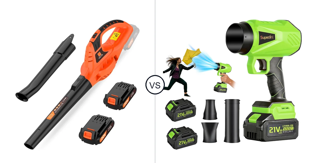 Comparison of Leisch Life Cordless Leaf Blower and SUPEAIR 667667