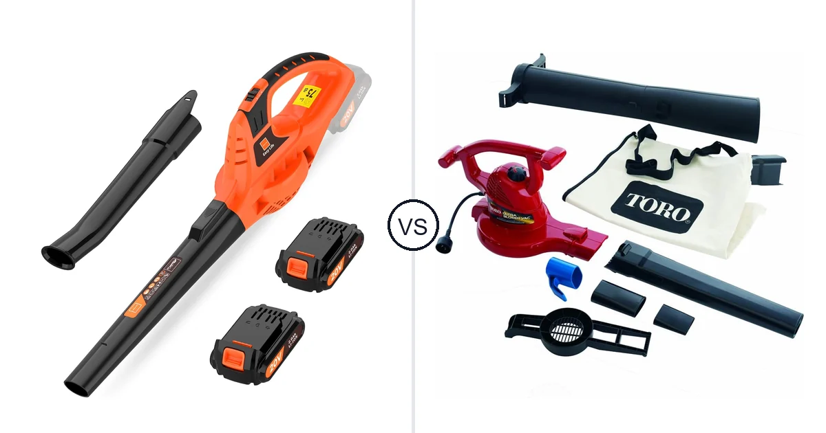 Comparison of Leisch Life Cordless Leaf Blower and Toro Handheld