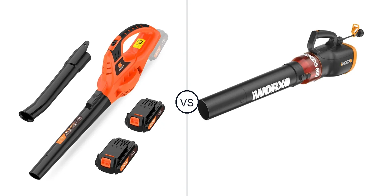 Comparison of Leisch Life Cordless Leaf Blower and WORX WG520