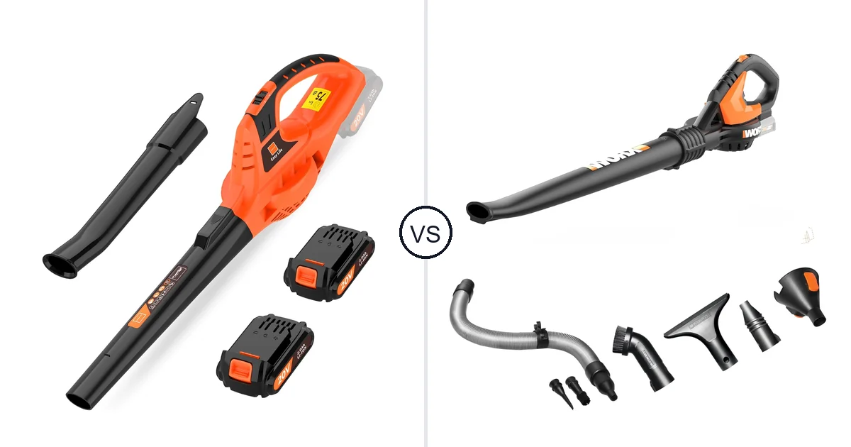 Comparison of Leisch Life Cordless Leaf Blower and WORX WG545