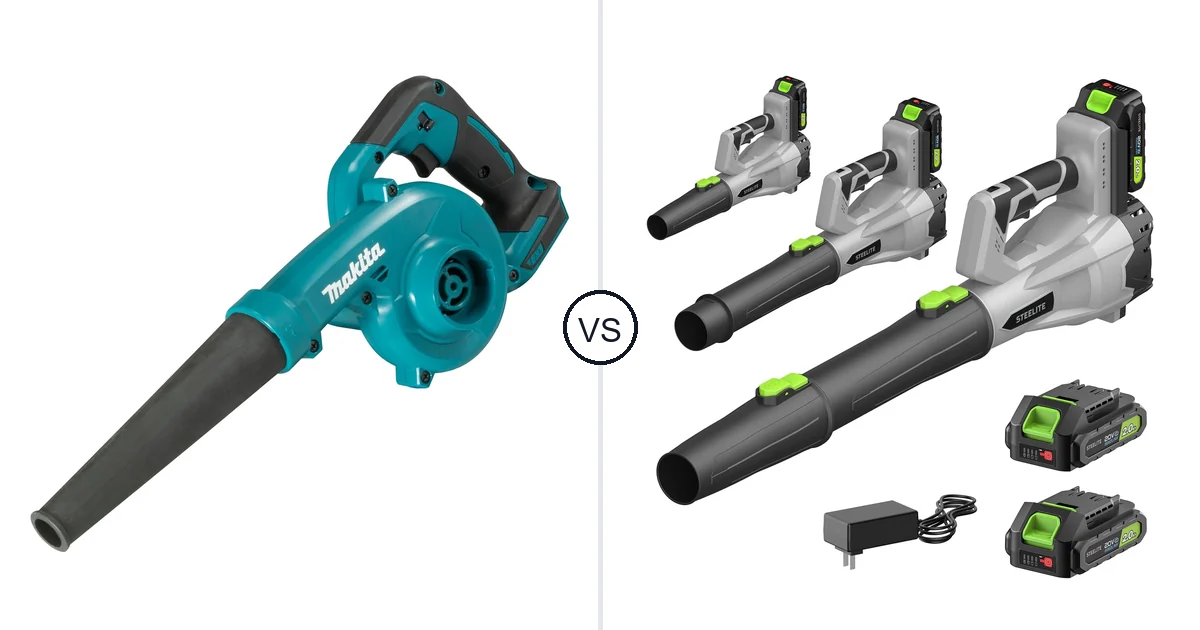 Comparison of Makita DUB185Z and Steelite 21V