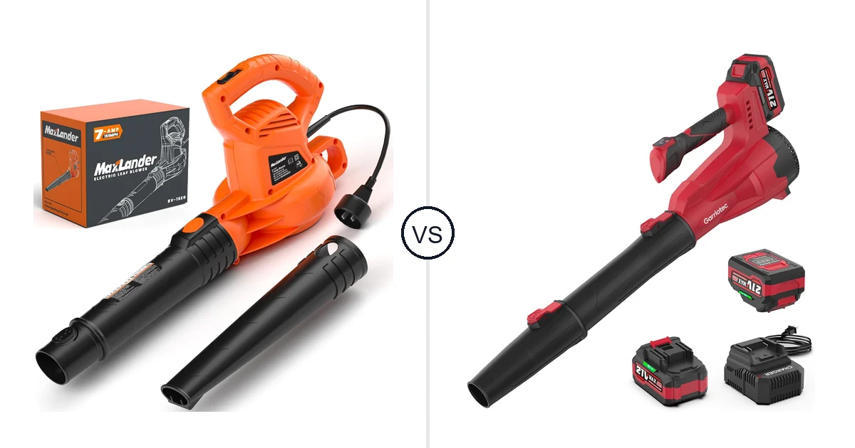 Comparison of MAXLANDER ML-ACLB01 and Garriotec Leaf Blower Cordless