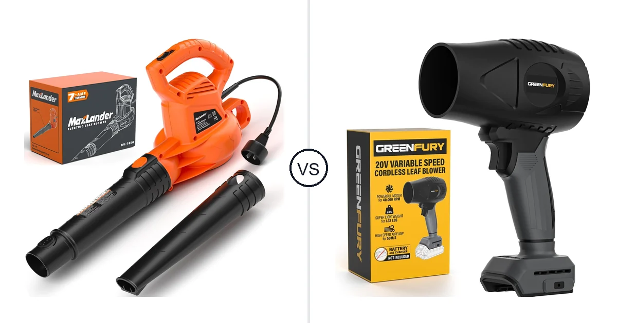 Comparison of MAXLANDER ML-ACLB01 and GREENFURY Cordless Leaf Blower Compatible