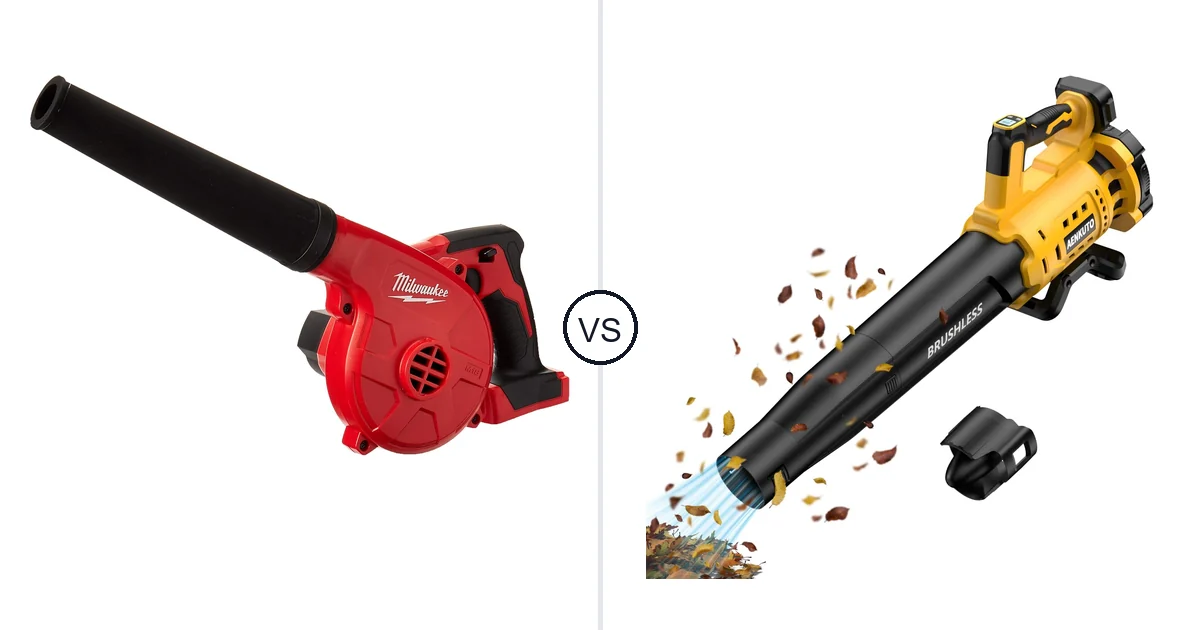 Comparison of Milwaukee 0884-20 and Aenkuto Cordless Leaf Blower for DEWALT 20V
